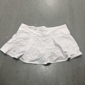 Lululemon White Skort Women's Size 10 Athletic Tennis Running Activewear Skort